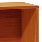 vidaXL Lit bibliothèque sans matelas cire marron 90x200 cm pin massif