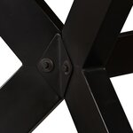vidaXL Table à manger Bois récupération massif et croix en acier 180cm