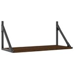 vidaXL Étagères murales 2Pièces chêne marron 60x25x25 5cm bois ingénierie