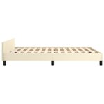 vidaXL Cadre de lit sans matelas crème 140x200 cm similicuir