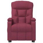 vidaXL Fauteuil inclinable électrique Rouge bordeaux Tissu