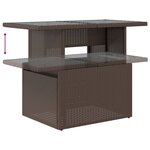 vidaXL Salon de jardin avec coussins 5 Pièces marron résine tressée