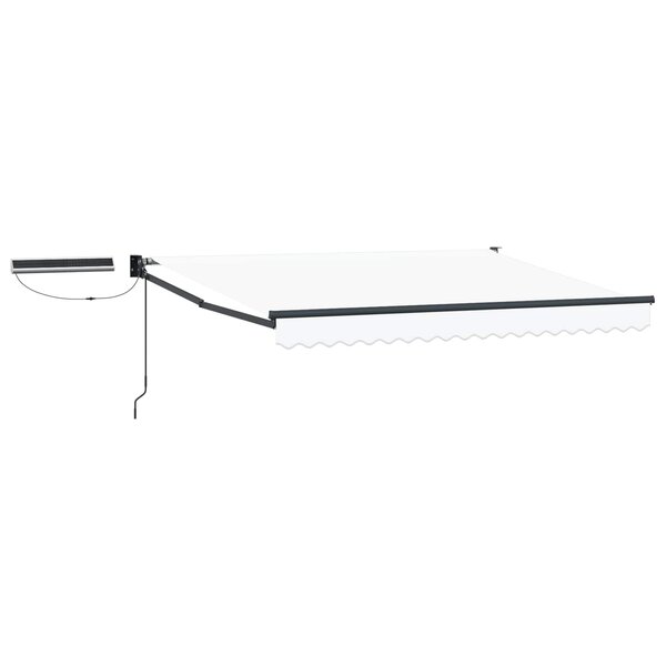 vidaXL Auvent rétractable électrique Blanc et anthracite 3 x 2 5 m