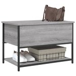 vidaXL Banc de rangement sonoma gris 70x42 5x47 cm bois d'ingénierie