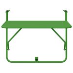 vidaXL Table de balcon pliable verte 60x40 cm Acier