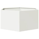 vidaXL Jardinière blanc hexagone 104x90x45 cm acier