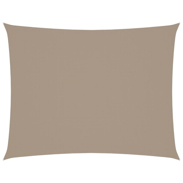 vidaXL Voile de parasol tissu oxford rectangulaire 4x6 m taupe