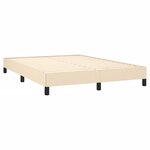 vidaXL Cadre de lit sans matelas crème 140x200 cm tissu