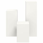 vidaXL Supports pour plantes 3 Pièces Blanc 24 x 24 x 75 cm Acier