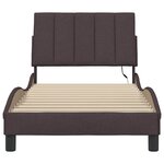 vidaXL Cadre de lit sans matelas marron foncé 90x200 cm tissu