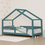 Lit cabane enfant LUCKY 90 x 180 vert pétrole
