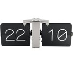 Horloge moderne bicolore flip no case noir et chrome