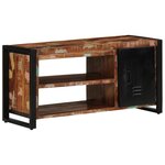 vidaXL Banc à chaussures Multicolore 100x40x50 cm Bois de récupération massif