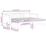vidaXL Lit de jour avec gigogne et matelas gris foncé 80x200cm velours
