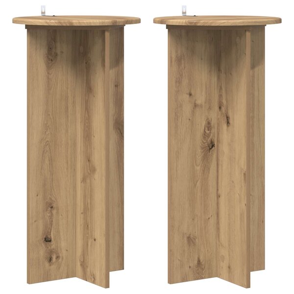 vidaXL Support de Plante 2 pièces Chêne artisanal 40 x 40 x 80 cm