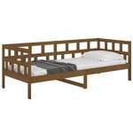 vidaXL Lit de jour marron miel bois de pin massif 80x200 cm