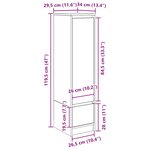 vidaXL Buffet haut chêne noir 29 5x34x119 5 cm bois d'ingénierie