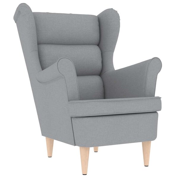 vidaXL Fauteuil gris clair 74x84x100 cm tissu