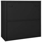 vidaXL Armoire à portes coulissantes avec jardinière Anthracite Acier