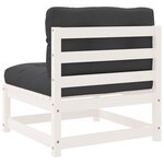 vidaXL Canapés de jardin sans accoudoirs coussins 2Pièces bois massif pin