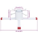 vidaXL Support de sapin de Noël blanc 61x61x15 5 cm