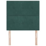 Tête de lit vidaXL Boutonnée Vert Foncé 90 cm Velours