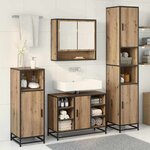vidaXL Ensemble de mobilier de salle de bain 3 Pièces Chêne artisanal