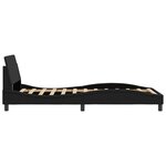 vidaXL Cadre de lit Dover noir 100x190 cm similicuir