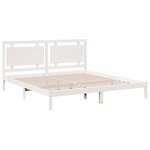 vidaXL Cadre de lit extra long sans matelas 200x220 cm bois massif