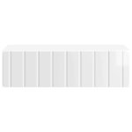 vidaXL Table d'appoint murale Blanc brillant 59 x 34 5 x 17 cm