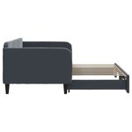vidaXL Lit de jour avec gigogne sans matelas gris foncé 90x190 cm