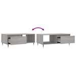 vidaXL Table basse Sonoma gris 90x50x36 5 cm Bois d'ingénierie