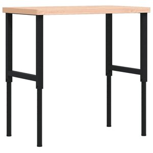 vidaXL Établi 100x60x(73-99 5) cm bois massif de hêtre rectangulaire