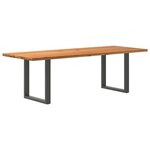 vidaXL Table à manger marron clair bois de chêne massif rectangulaire