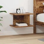 vidaXL Table de chevet Bois ancien 40 x 30 x 25 cm Bois d'ingénierie