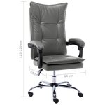 vidaXL Chaise de bureau Anthracite Similicuir