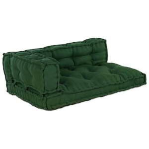 vidaXL Coussin de canapé sur palette Vert tissu