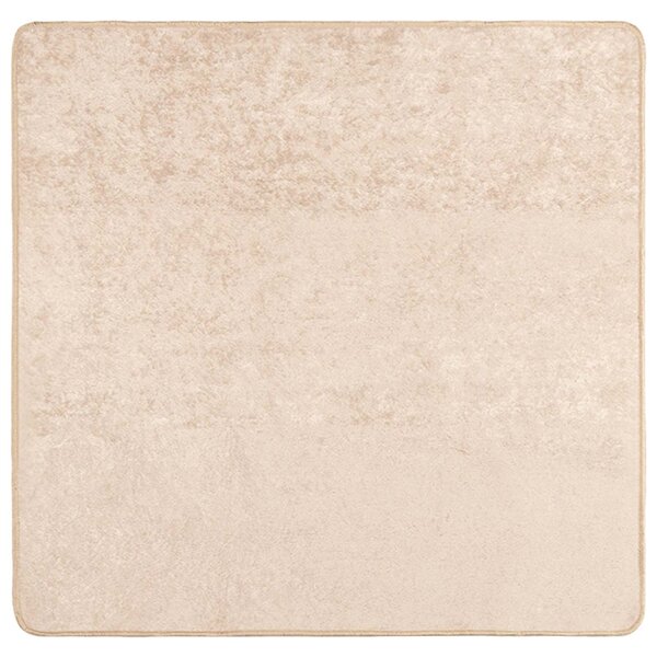 vidaXL Coureur de Tapis MARSA Crème 100 x 100 cm Polyester et PVC