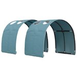 vidaXL Tunnel de lit 2 pc Bleu clair Polyester