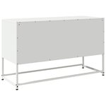 vidaXL Meuble TV blanc 100 5x39x60 5 cm acier