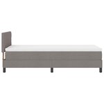 vidaXL Lit à ressorts avec tête de lit Taupe 90 x 200 cm tissu