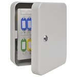 vidaXL Cabinet à clés Crème Acier Moyen Verrous Cabinet à clés