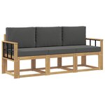 vidaXL Ensemble de canapés d'extérieur 3 pc