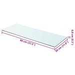vidaXL Panneaux d'étagère 2 Pièces Verre Transparent 80 x 30 cm