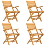 vidaXL Ensemble à manger de jardin 5 Pièces Bois de teck massif