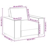 vidaXL Canapé Fauteuil Noir 100x78x84 cm Tissu