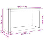 VidaXL Étagère à bois 100x40x60 cm acier résistant aux intempéries