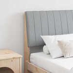 vidaXL Tête de lit capitonnée Gris clair 180 cm Pin massif