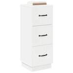vidaXL Armoire à tiroirs Blanc 33 x 34 5 x 87 cm Bois d'ingénierie