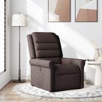 vidaXL Fauteuil inclinable Marron foncé Tissu